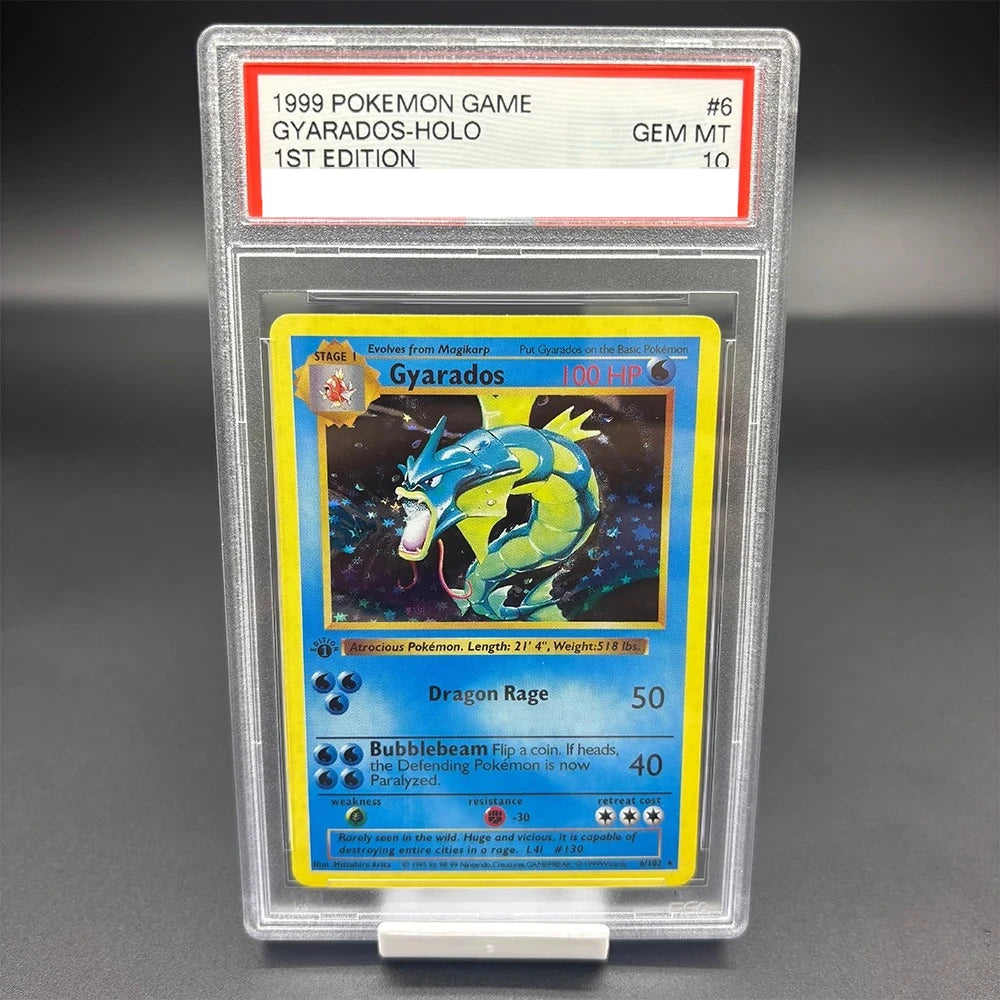 DIY 1999 PTCG GAME English Version 1ST EDITION CHARIZARD BLASTOISE Collection Card 10Points Rating Card Anime Game Card Gift Toy