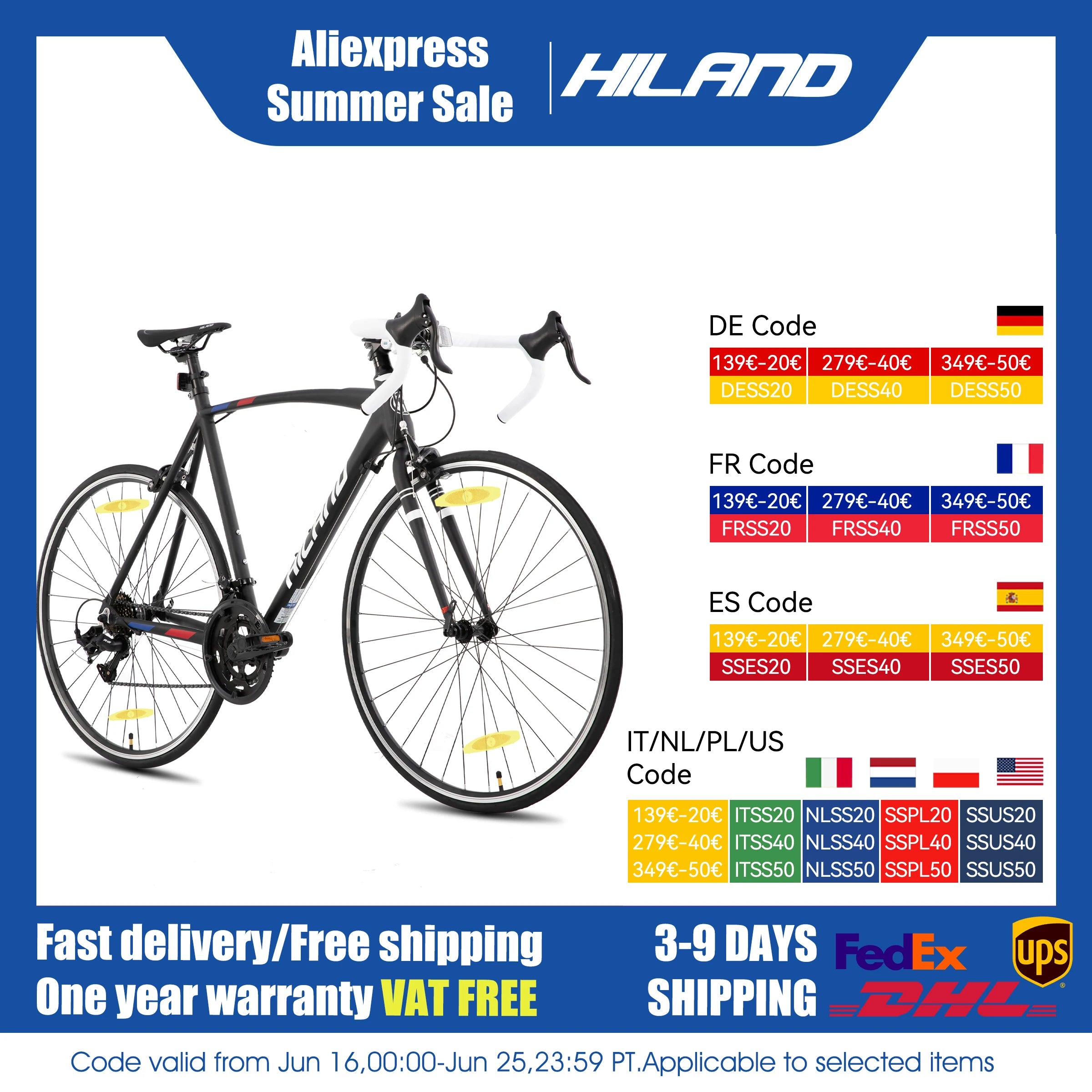Hiland 700c road bike, 14 speeds, lightweight aluminum frame, racing bike, city commuter road bike for men and women Ürün ana görseli
