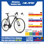 Hiland 700c road bike, 14 speeds, lightweight aluminum frame, racing bike, city commuter road bike for men and women