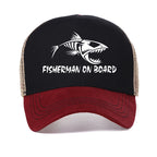 Fashion Fish Bone men Baseball Cap outdoors fishing Luya hat Summer Hunting and fishing Trucker hats visor Breathable caps