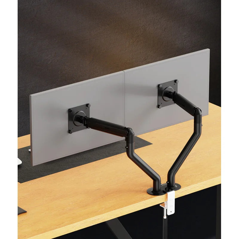 Adjustable display robotic arm for 17 to 32 inches heat dissipation desktop computer monitor stand