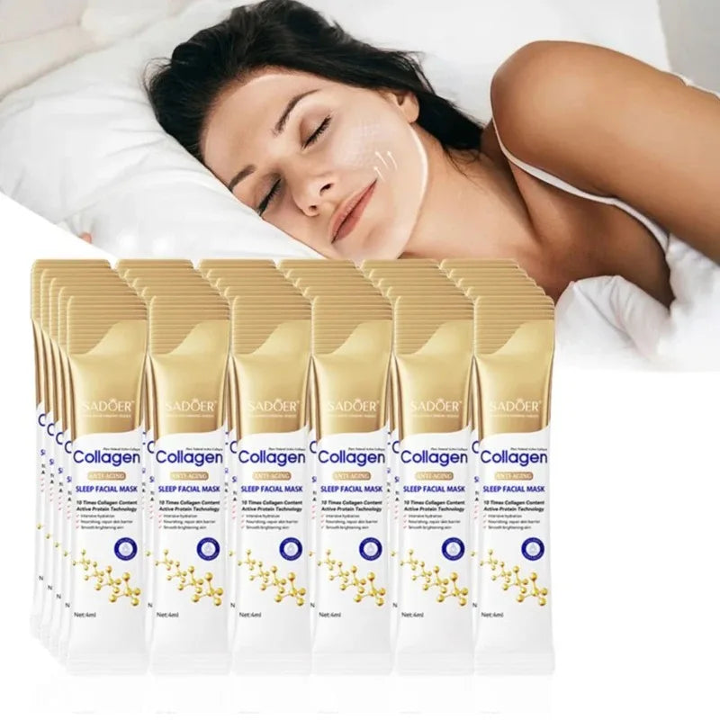 30Pcs Sadoer Collagen Sleeping Mask Facial Skin Care Moisturizing Brightening Firming Hydrating Mask Face Skin Care Ürün ana görseli