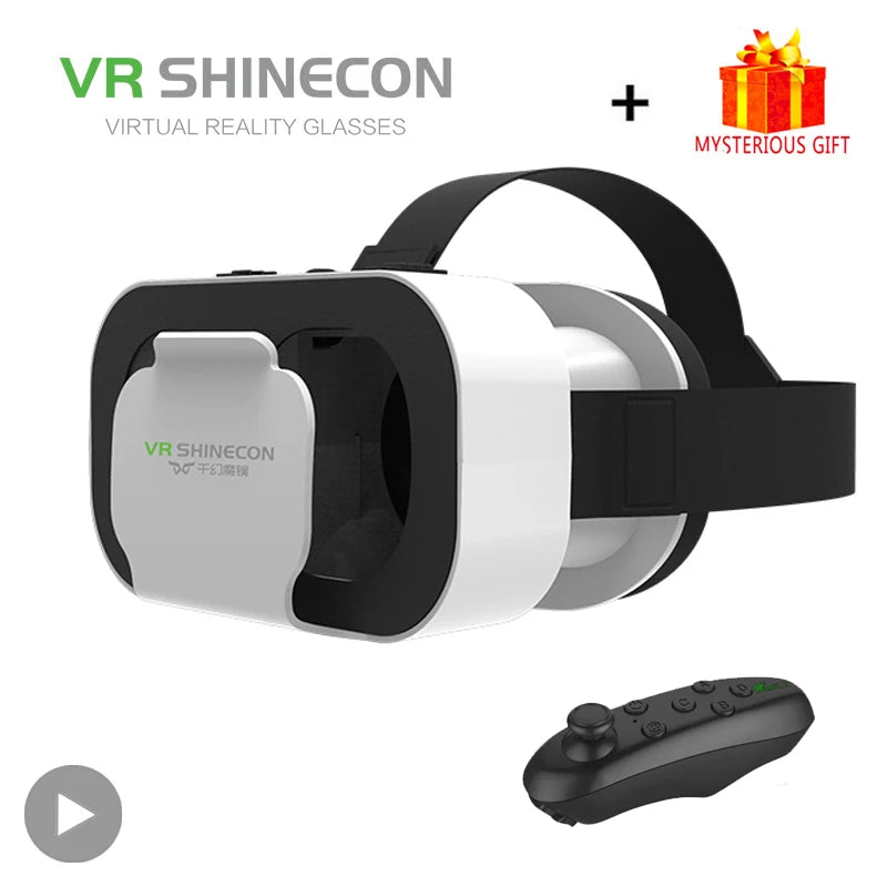 Shinecon Viar Virtual Reality VR Glasses Headset 3D Device Helmet Goggles Lenses For Smartphone Smart Phone Game Cell Mobile Set Ürün ana görseli