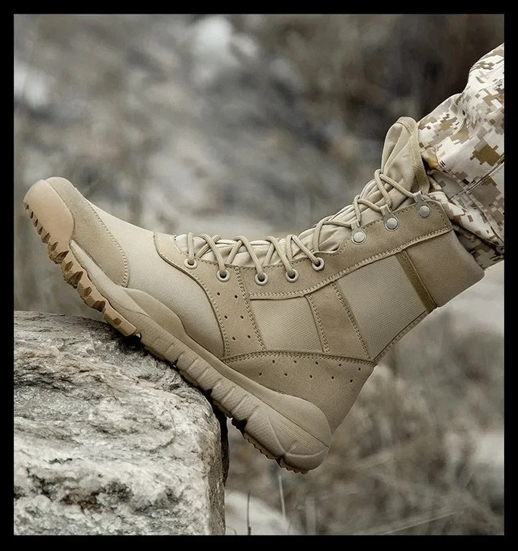35-47 Size Men Women Ultrallight Outdoor Climbing Shoes Tactical Training  Boots Summer Breathable Mesh Hiking Desert Boot