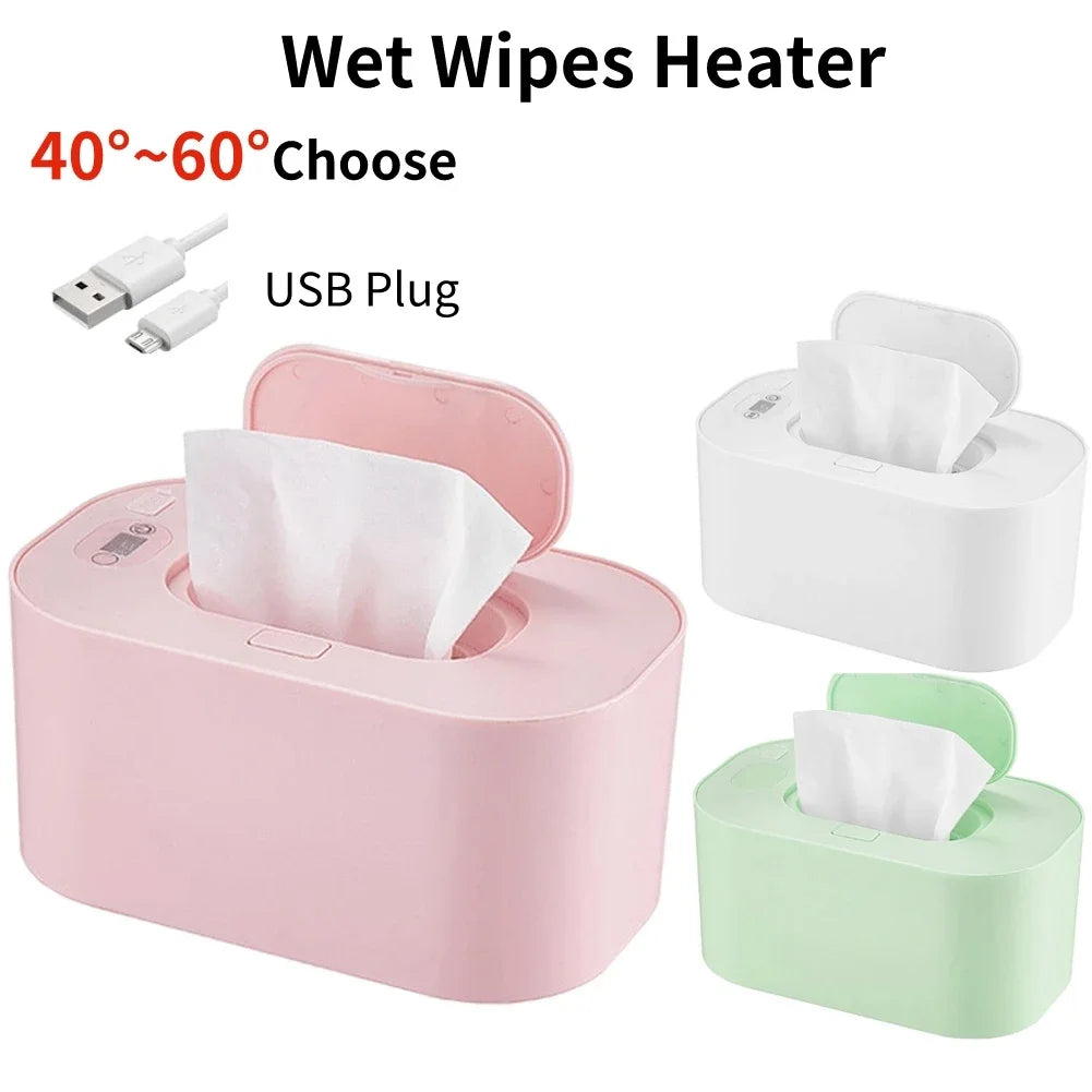 Portable Baby Wipes Heater Thermal USB Charging Warm Wet Towel Dispenser Napkin Heating Box Home Accessories