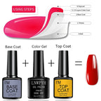 Gel Varnish Kit Professional Nail Gel Kit With Nail Dryer Soak Off Nail Gel Polish Kit  Base Coat  Top Coat Manicure Tools Set