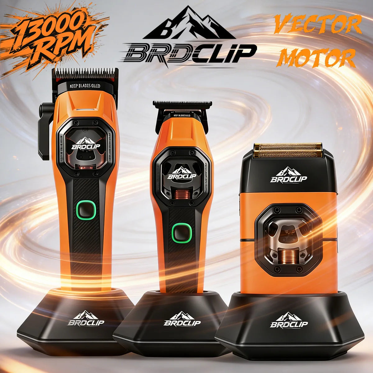 New Professional BRDCLIP Salon Barber Kit vector motor Hair Clipper 7800-13000RPM Trimmer 8000-13000RPM Metal body 2603 Shaver Ürün ana görseli