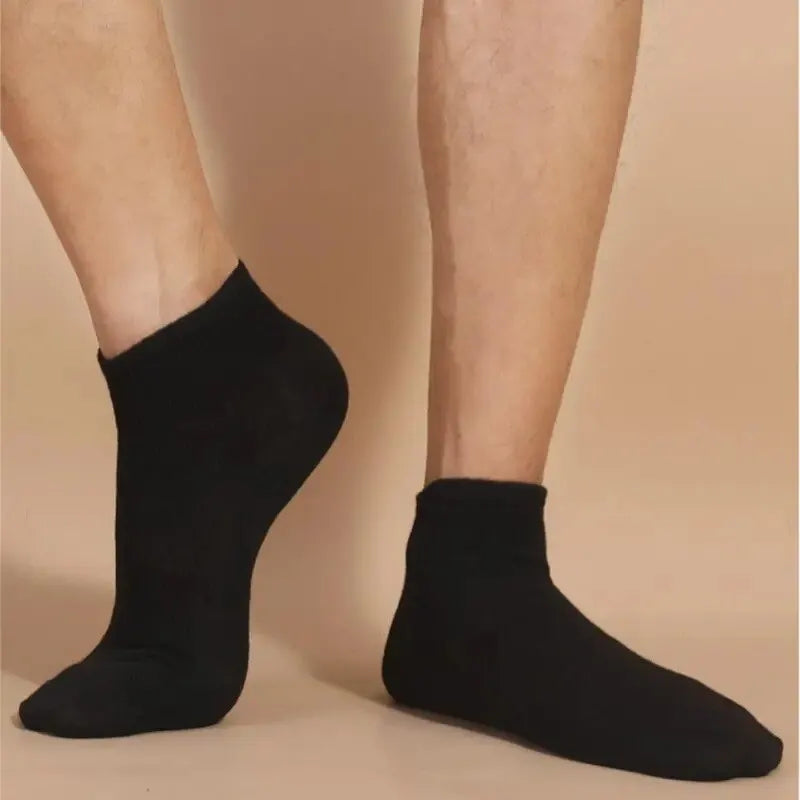 10 Pairs Unisex Casual Plain Color Boat Socks Thin Breathable Comfy Anti Odor Sweat-absorbing Low Cut Ankle Socks For Men Women Secondary image