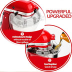Pouring Shield Splash Guard, Detachable Flip Top Lid for KitchenAid 4.5-5QT Tilt Head Stand Mixer, Mixer Bowl Accessories