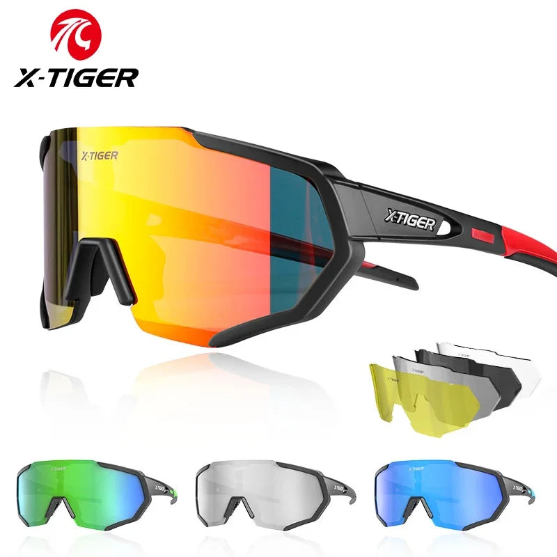 X-TIGER Cycling Glasses Polarized Glasses Bike Eyewear Sports Men's Photochromic Sunglasses MTB Road Bicycle Goggles 3/5 Lens Main image