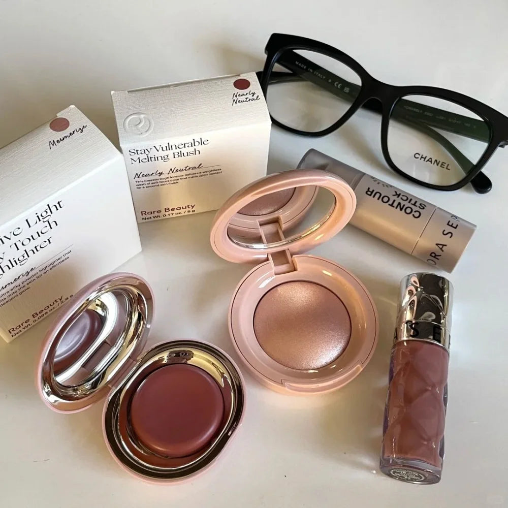 Rare Beauty Light Silky Touch Highlighter Soft Pinch Liquid Blush Positive Light Lqiuid Luminizer Stay Vulnerable Melting Blush