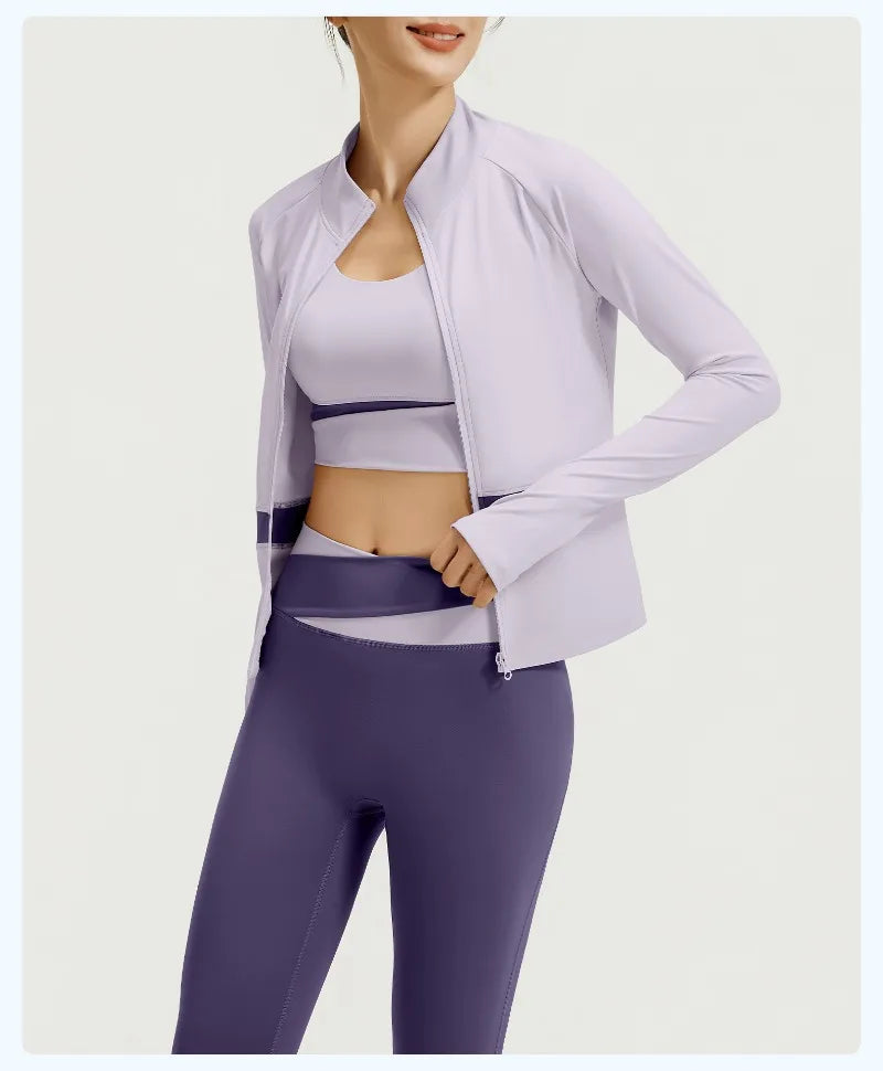 Yoga Set 3PCS Gym Clothes Sportswear Yoga Suits For Women Long Sleeve Crop Top Fitness Set Tracksuits Sports Bra Gym Leggings