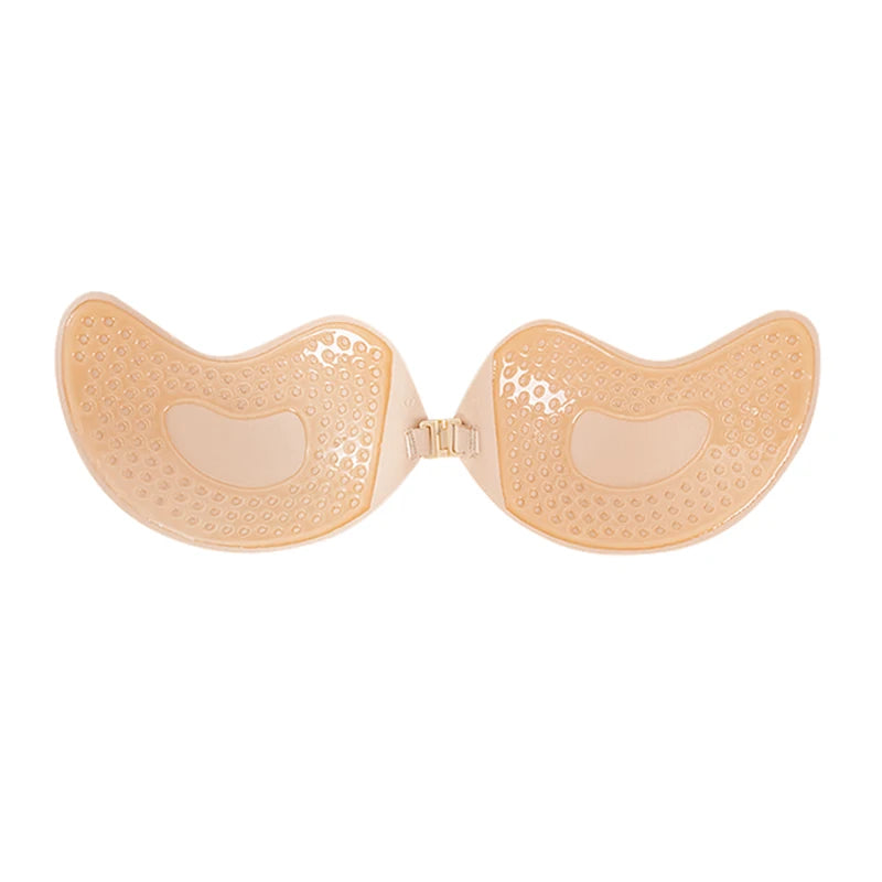 Invisible Push Up Bra Backless Strapless Bra Seamless Front Closure Underwear Self-Adhesive Bralette Women's Sticky Lingerie