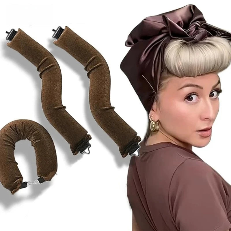 Heatless Hair Curling Rod Headband No Heat Soft Flexi Rollers Lazy Curls with Hook Sleeping Hair Styling Tool for Natural Look Ürün ana görseli