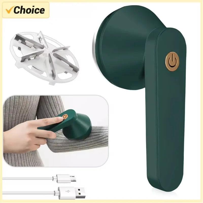 Hair Ball Trimmer Fabric Shaver Lint Remover Upgraded 6 Blade Design Fuzz Shaver Rechargeable for Travel Home Type C Charging Ürün ana görseli