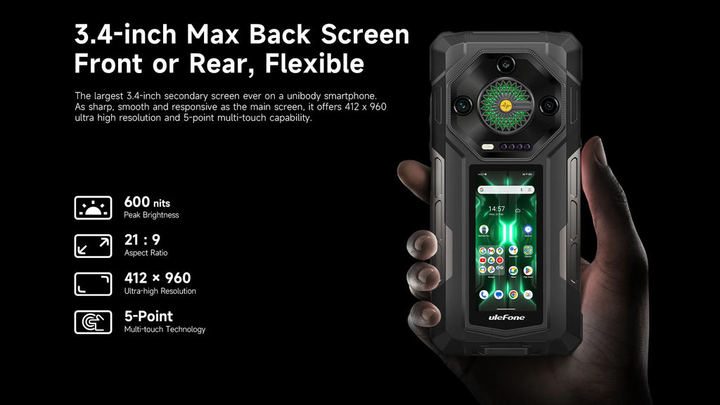 【2025 New】Ulefone Armor 33 Pro 5G Rugged Phone Smartphone Android 14 32GB+512GB 25500mAh Night Camera 64MP NFC Loud Speaker