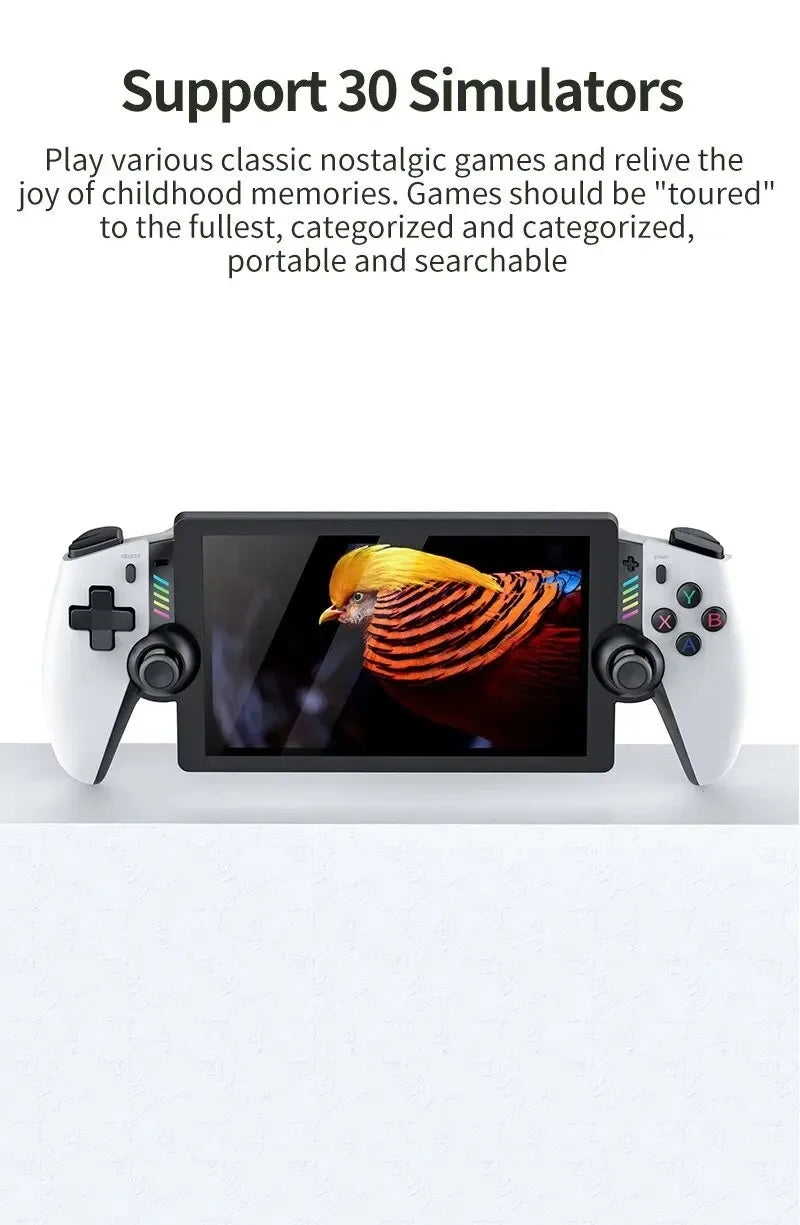 M28 Portable Retro Video Game Console 7.1" HD LCD 128GB 4000mAh 3D Game Support PS2 30+ Simulators Dual Joystick