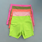 Sexy Solid Color Women Fitness Sport Short High Waist Athletic Yoga Short Leg Cycling Comprehensive Training Jogging Squat Proof