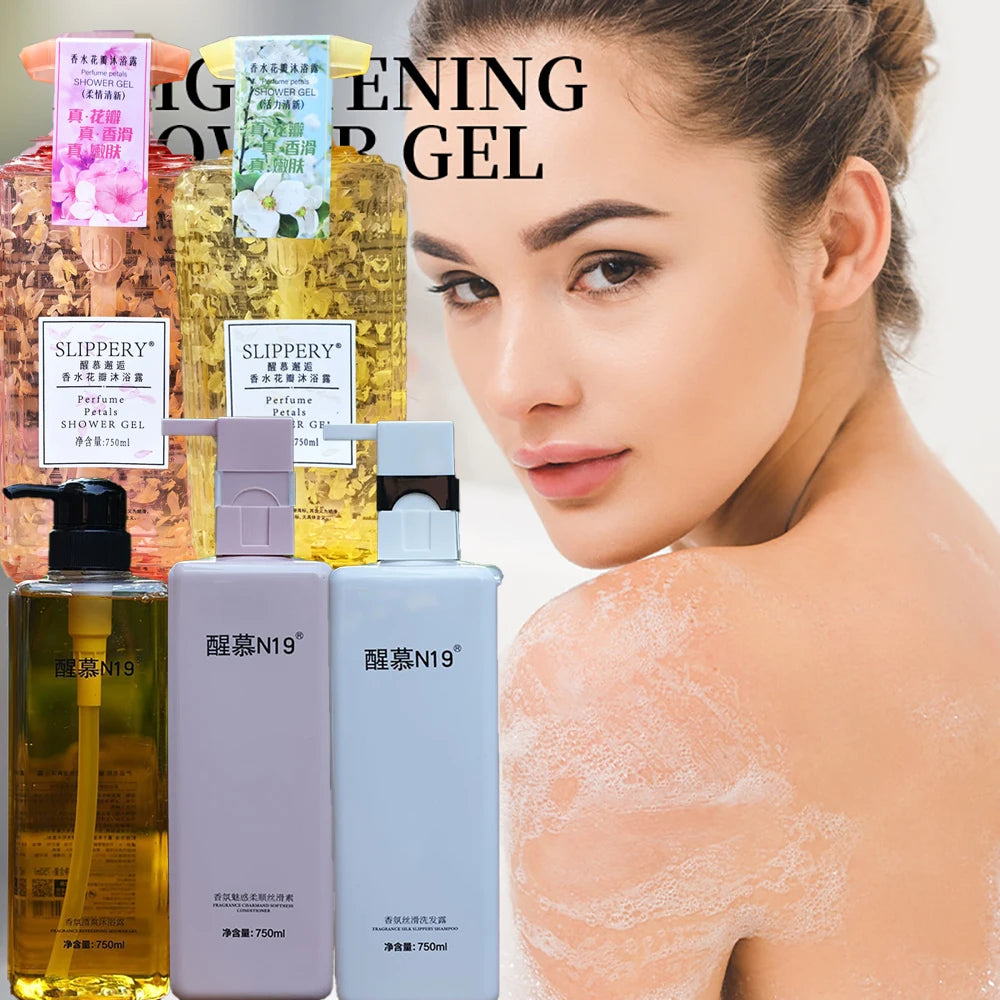 Perfume Petal Shower Gels Moisturizing Tender Smooth Whitening Body Wash Body Care Oil Control Refreshing Body Bathe Skin Care