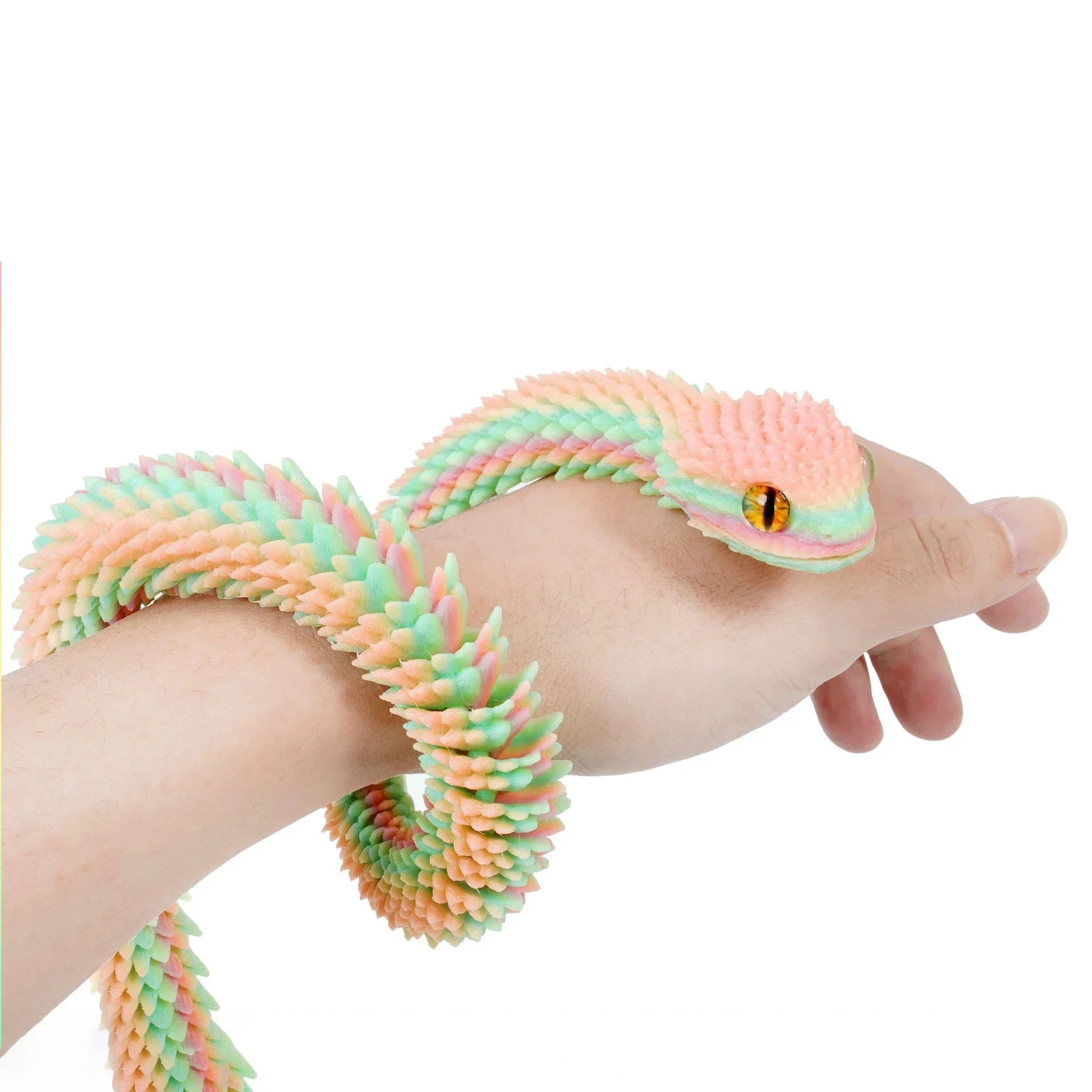 3D Printing Action Figure Snake Egg Toys Creative Stress Relief Anime Figures Moveable Rotation Desktop Ornaments Gift Secondary image