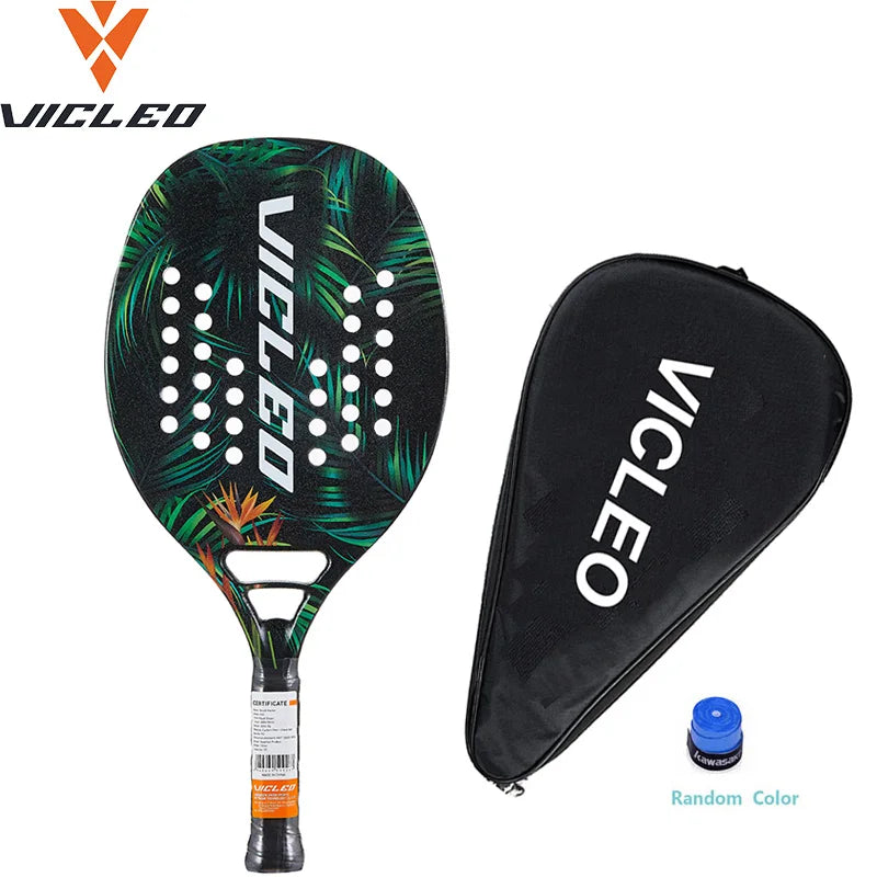 Kawasaki Beach Tennis Racket Carbon Fiber Soft Face Tennis  Paddle  Racquet with Protective Bag Cover