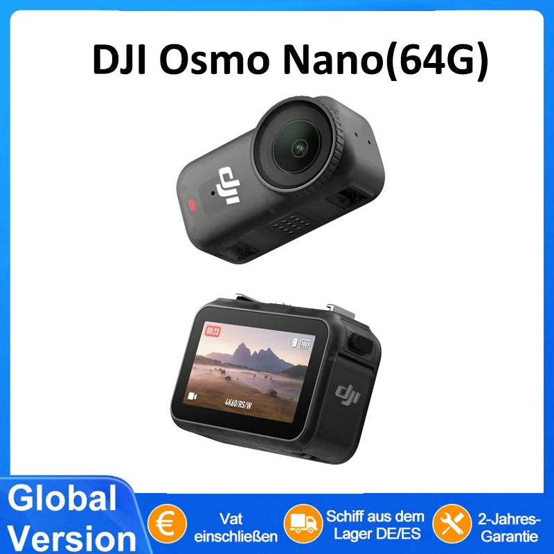 DJI Osmo Nano Standard Combo Action Camera 64GB/128GB Next-Gen 1/1.3 Sensor 4K POV Camera for Vlogging, Live Streaming, and Remote Control Ürün ana görseli