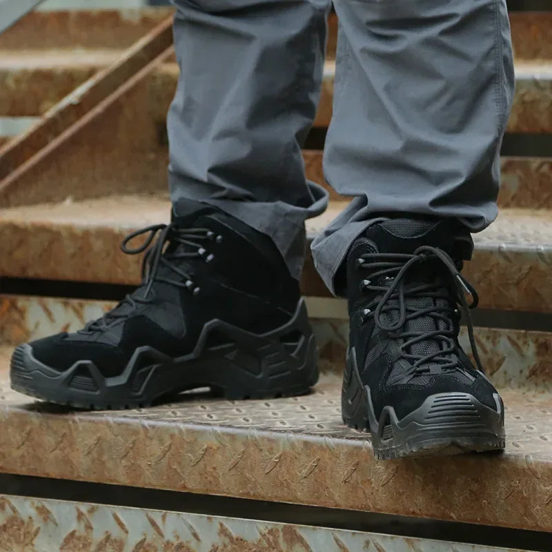 Men Casual Hunting Ankle Boots Outdoor Tactical Hiking Man Boot  Hunting Work Boots for Motorcycle Shoes Botas Militares Secondary image