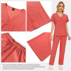Niaahinn Scrubs Uniforms Sets Wholesale Medical Scrub Stretch Suit Healthcare Nursing Uniform Unisex Surgical Uniforms Woman Men