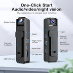 1080P Mini Body Camera Action Cam with Audio & Video Thumb Hands Free Waterproof Recording Wearable Cameras Portable Camcorder