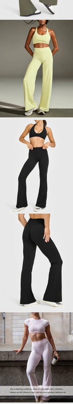 Flared Leggings Straight Leg Leggings Woman Wide-leg Pants Yoga Breathable Fitness Clothing Versatile Casual Pants