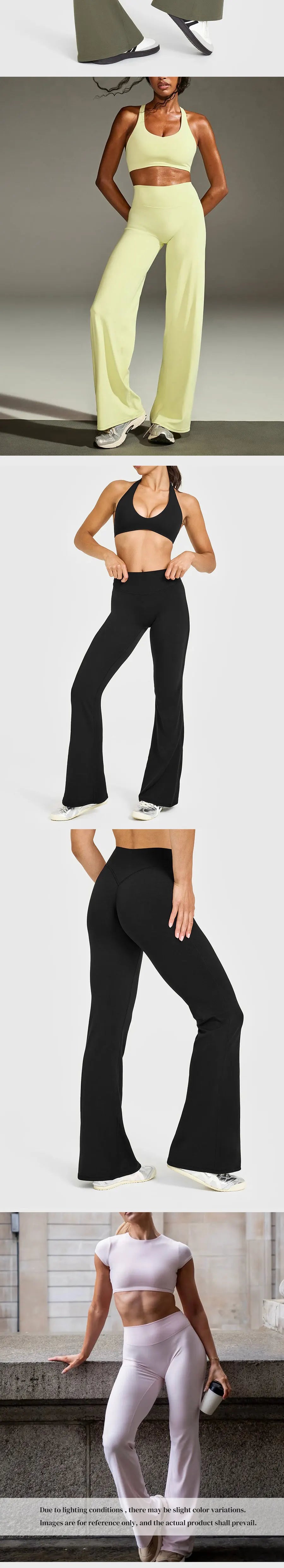 Flared Leggings Straight Leg Leggings Woman Wide-leg Pants Yoga Breathable Fitness Clothing Versatile Casual Pants