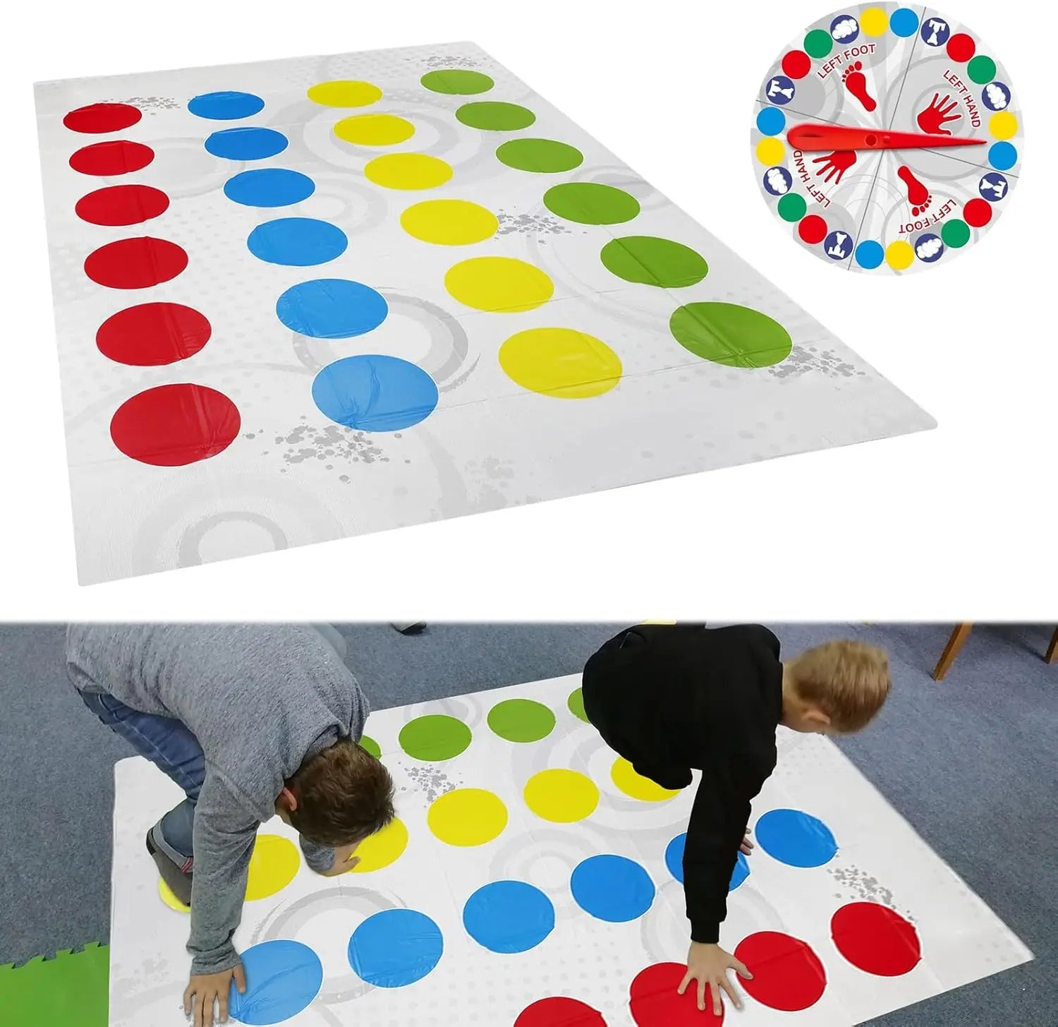Twister Game Twister Funny Balance Family Party Games with Spinner Floor Play Mat Floor Game Gift for Kids Family Birthday Party Ürün ana görseli