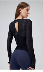 Yoga Suit Women's Long-sleeved Shirts Beautiful Back Sports Suit Tops Slim Loose Blouse Pilates Fitness Gym Suit Running Clothes