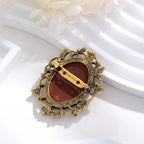 Vintage Victorian Design Queen's Cameo Brooch Pin, Antique Wedding Beauty Jewelry Gift, Elegant Style