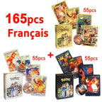 30-165pcs Gold Pokemon Colorful Card Set Black Vmax Vstar Sliver GX Box Pikachu Carta Charizard German French Spanish Game Cards