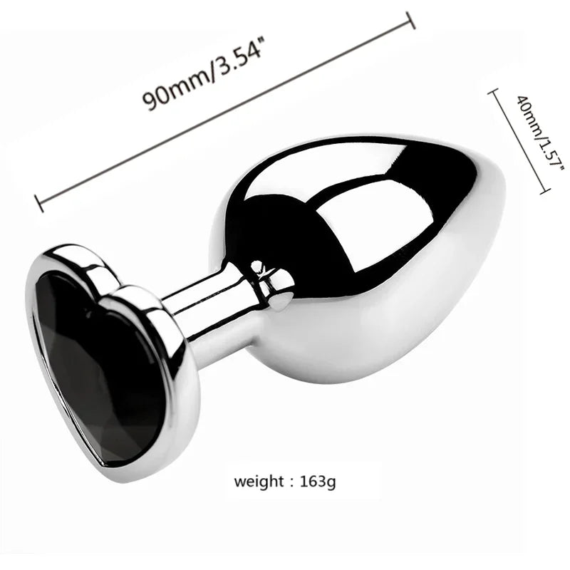 Metal Anal Plug for Women Men Couples Butt Plug Butt Toy Adult Game Masturbator Anal S/M/L Diamond Sex Toy for Adult Products