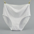 Soft High Waist Cotton Panties Underwear For Women Breathable Plus Size Woman Briefs Female Lingerie Underpants Panty Striped
