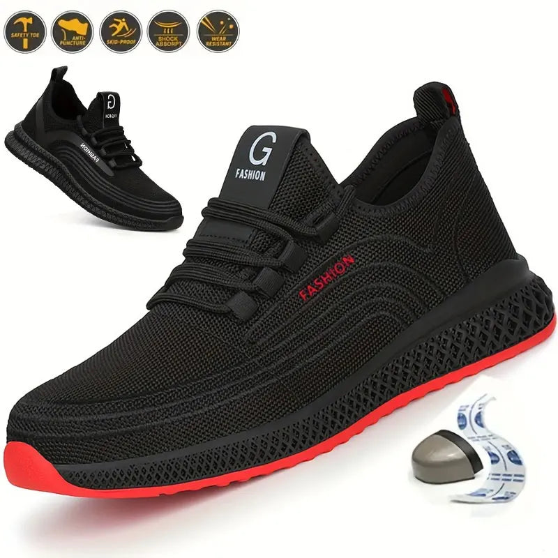 Puncture Proof Breathable Work Safety Boots Anti-stab Safety Shoes Men Steel Toe Shoes Man Construction Work Shoes Protective Sh Main image