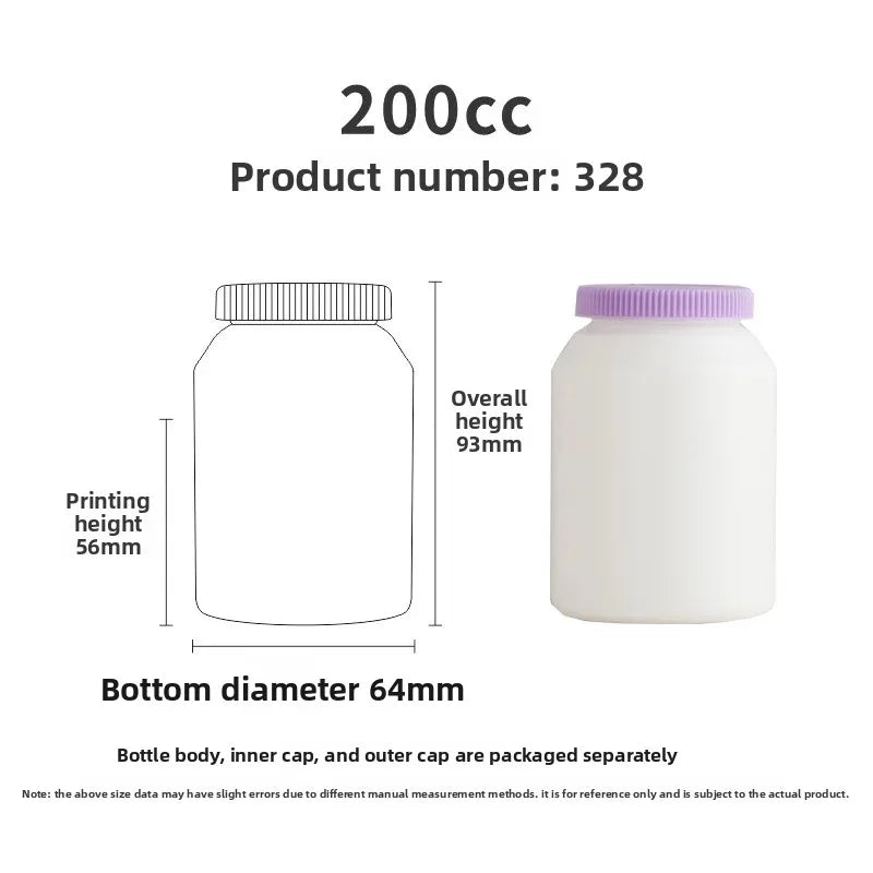 New HDPE 200ml 90 Capsules DHA Vitamin Tablets Deep Sea Fish Oil Capsules Food Grade Health Supplement Bottle