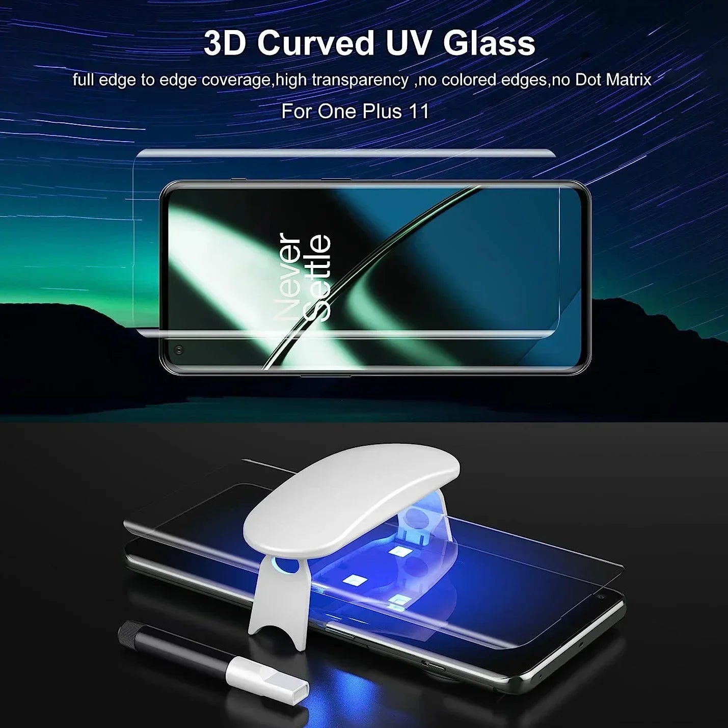 SKIG UV Tempered Glass For OnePlus 13 12 11 R 10 9 8 7 7T Ace2 Pro Full Cover Glue Curing For OnePlus13 Screen Protector
