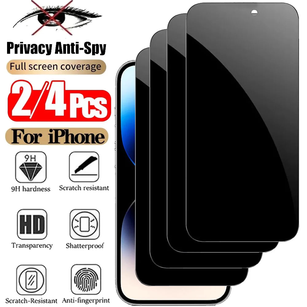 Privacy Screen Protector For iPhone 17 Pro Max Anti-Spy Glass For iPhone 16 15 14 13 12 11 Pro Max Privacy Film iPhone 17 Pro Main image