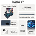 Bigme B7 ebook reader, 7'' e-ink ereader, 300PPI, 8+128GB, Android 14 open system, Handwritten e-book tablet w/ 5MP rear camera