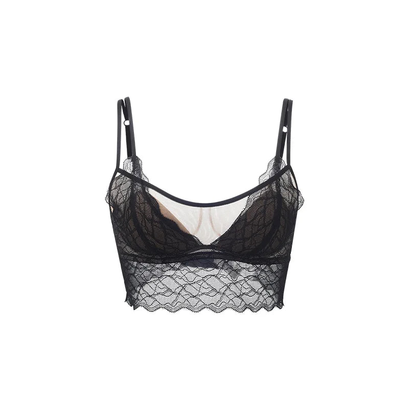 SuyaDream, Woman Lace Bra Set, Real silk Linings, Thin Mold Cup, Wire Free, Meshes Sheer Underwears, 2025 cozy Intimates