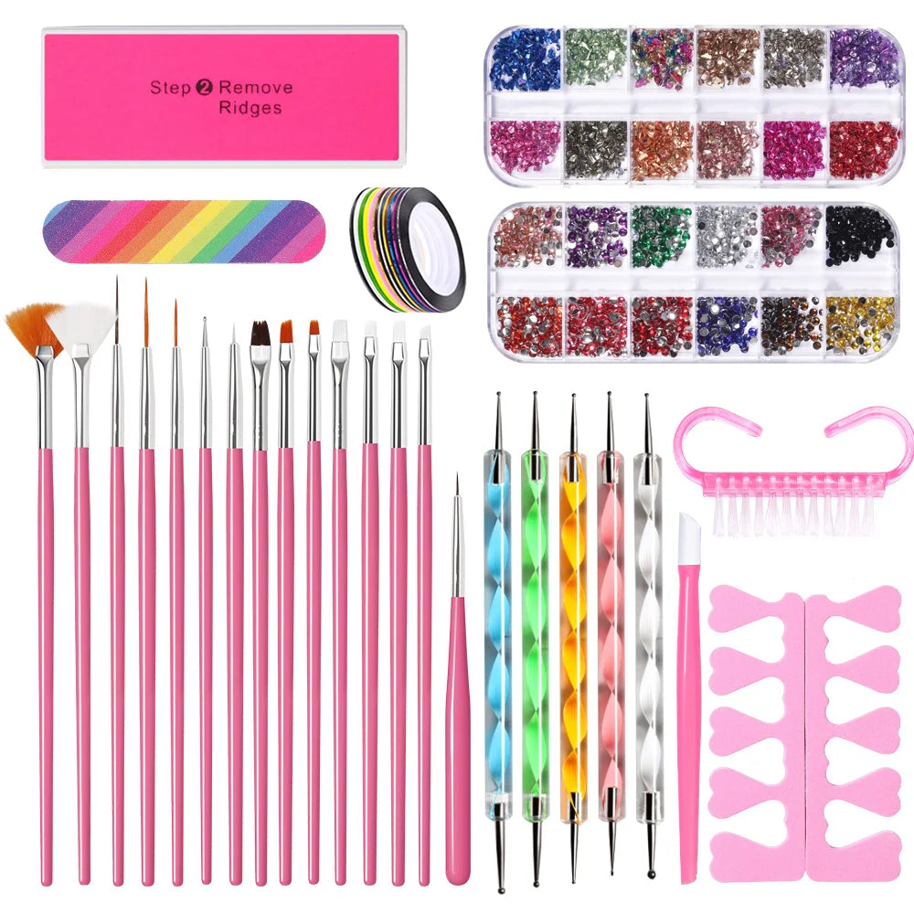 Manicure Set for Nail Sequin Kit Nail Care Accessories Set Nail Art Pen Brush Nails Accessories Manicure Tools Main image