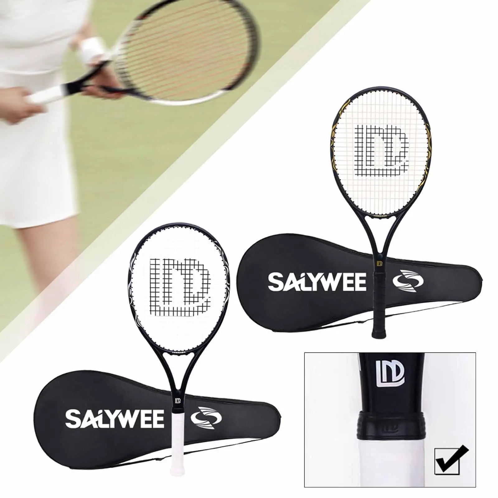 Tennis Racket for Adults Shockproof Professional Tennis Racquet with Carry Bag for Park Garden Backyard Beach Recreational Ürün ana görseli