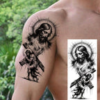 1 Sheet Realistic Jesus Holy Mother Pray Temporary Tattoos For Men Women Adults Long Lasting Waterproof Temp Fake Tattoo Sticker