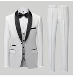 Men's Casual Business Have Smoking Suit High End Brand Boutique Fashion Blazer Vest Pants Groom Wedding Dress Party Suit