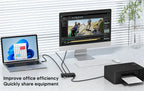 MZX USB 3.0 Switch KVM Switcher Selector Hub Docking Station Dock for 2 Laptop PC Share Keyboard Mouse USB Devices Printer SSD