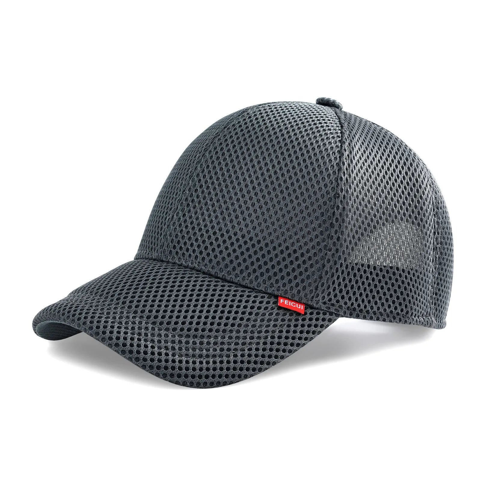 FEICUI Unisex Summer 6-Panel Baseball Cap Mesh Running Hats Pure Color Trucker Cap Breathable Outdoor Sports Quick Dry Hat Ürün ana görseli