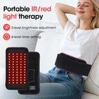 25x13.5cm 60 LEDs 660nm Red Light Infrared Belt 850nm Back Burn Fat Wrap Slimming Machine Waist Timing Pad For Muscle Skin Care